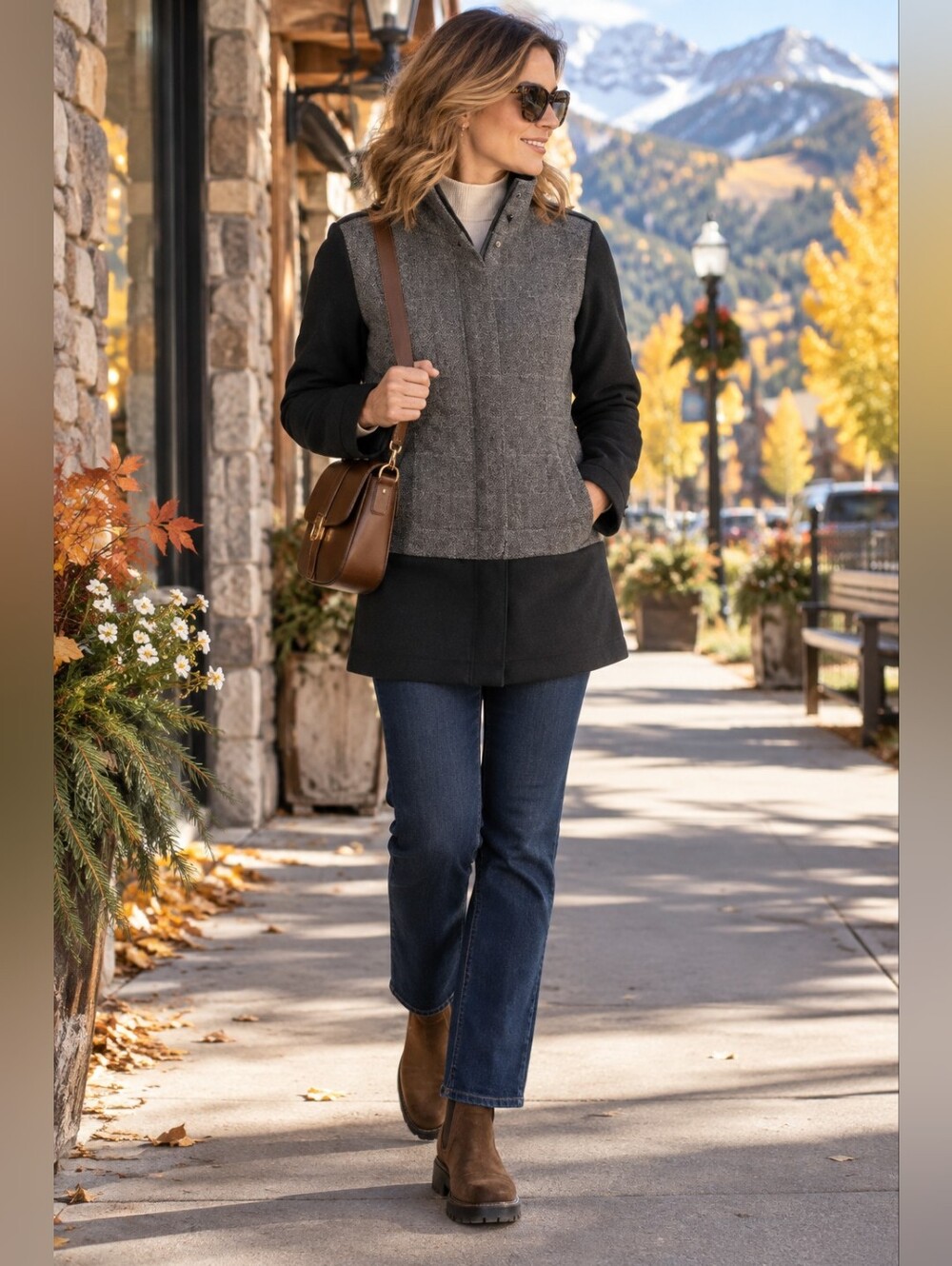 prAna Caprise Wool Blend Jacket Coat Gravel Gray Black NWT Size M